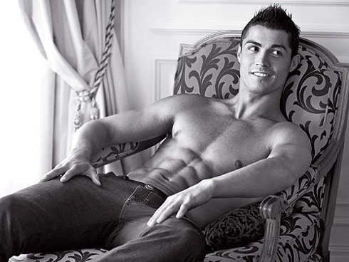 Cristiano Ronaldo photo for Armani campaign in black and white