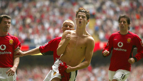 Cristiano Ronaldo skinny boy at Manchester United