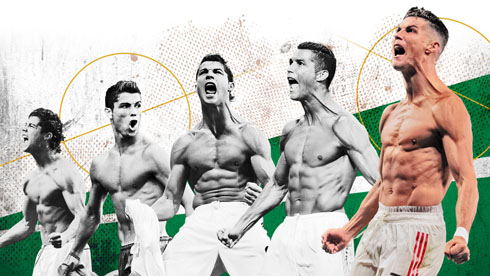 Cristiano Ronaldo evolution from Sporting to Manchester United to Real Madrid