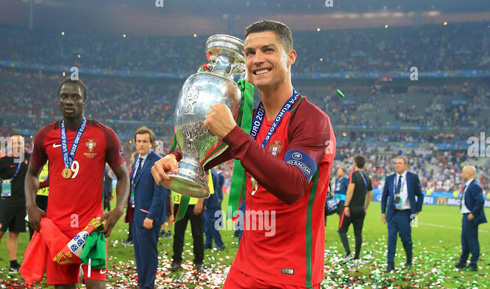 Cristiano Ronaldo bringing home the EURO 2016 title for Portugal