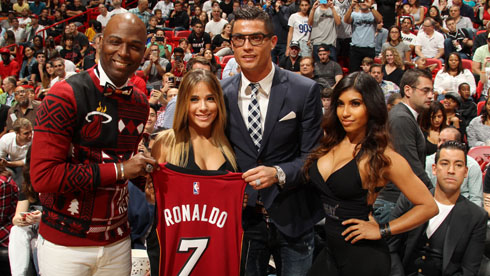 Cristiano Ronaldo enjoying a sports event in Miami in USA