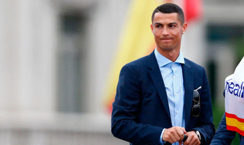 Cristiano Ronaldo all dressed up in Spain