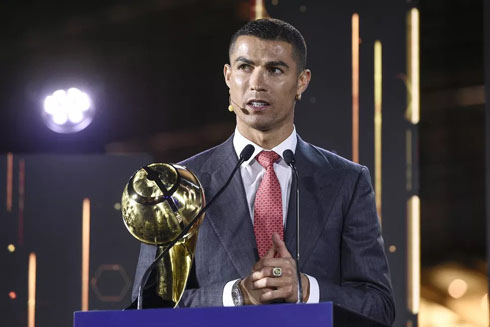 Cristiano Ronaldo receiving awards