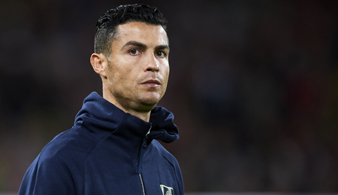 Cristiano Ronaldo not looking very happy in football