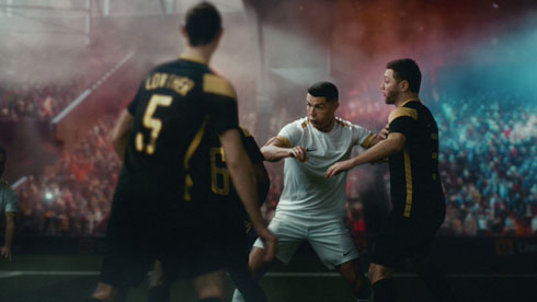 Cristiano Ronaldo featuring in a TV advert