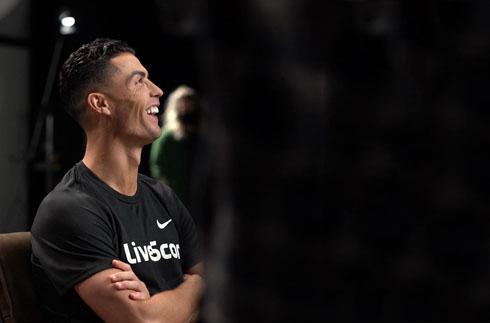 Cristiano Ronaldo and LiveScore marketing photoshoot