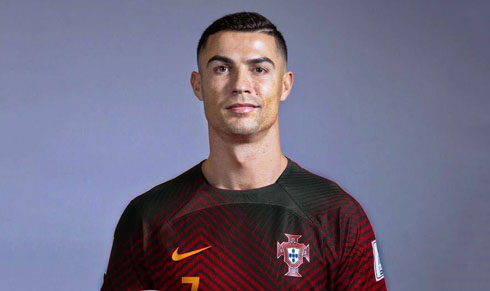 Cristiano Ronaldo photo wearing the Portuguese National Team new shirt