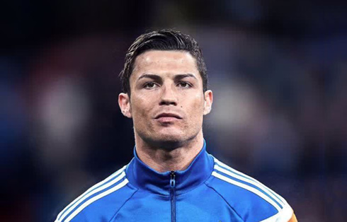 Cristiano Ronaldo looking in front ahead of a game