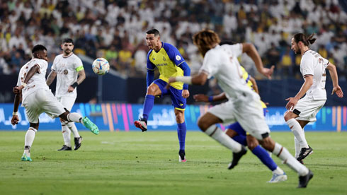 Cristiano Ronaldo in action in the Saudi Pro League