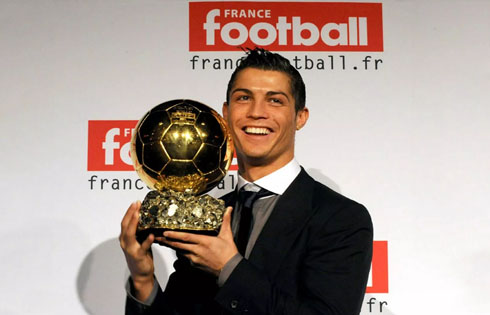 Cristiano Ronaldo first Ballon d'Or for Man United in 2008