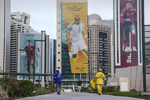 World Cup poster ads in buildings walls