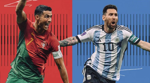 Ronaldo Portugal vs Messi Argentina