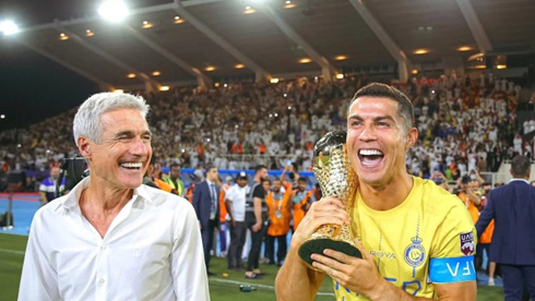 Cristiano Ronaldo after winning first trophy in Saudi Arabia