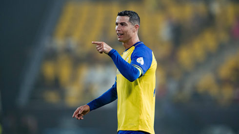 Cristiano Ronaldo playing for Al Nassr in Saudi Arabia, in 2023