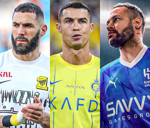 Benzema, Ronaldo and Neymar playing in Saudi Arabia in 2023