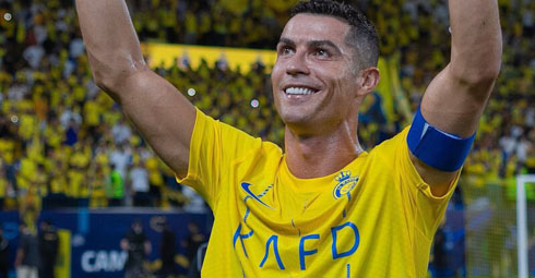 Cristiano Ronaldo celebrates win for Al Nassr