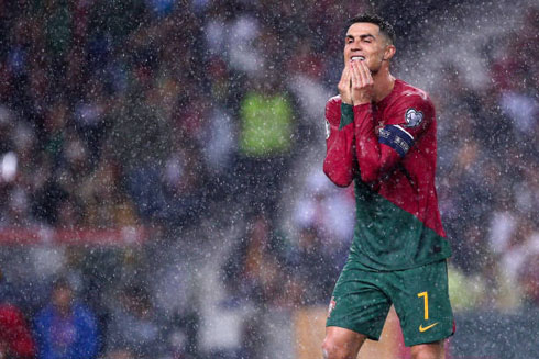 Cristiano Ronaldo despair during a game for Portugal