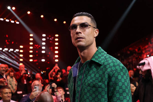 Cristiano Ronaldo attending a boxing event