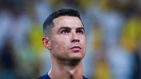 Cristiano Ronaldo close up on his face