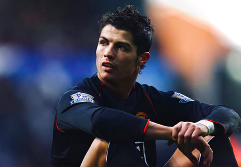 Cristiano Ronaldo in his first spell at Manchester United in 2008