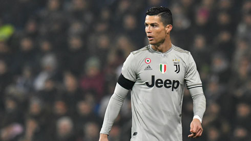 Cristiano Ronaldo playing in a grey shirt at Juventus