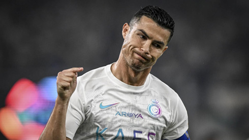Cristiano Ronaldo funny expression in Al Nassr