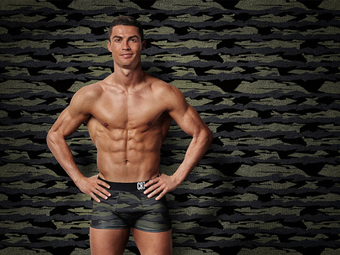 Cristiano Ronaldo ripped body promoting his CR7 merch