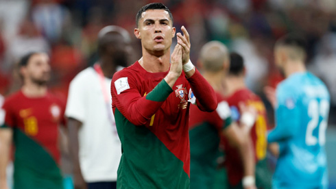 Cristiano Ronaldo after match in Portugal
