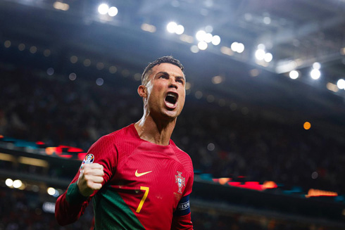 Cristiano Ronaldo scores for Portugal at the EURO 2024 qualifiers
