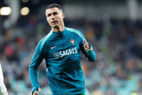 Cristiano Ronaldo warmup session before game for Portugal