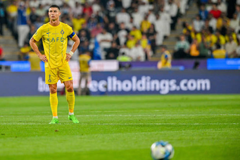 Cristiano Ronaldo away from the ball in Al Nassr game