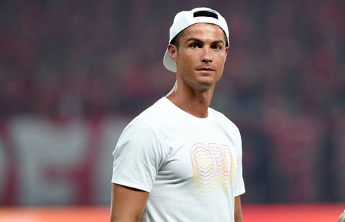 Cristiano Ronaldo wearing a cap