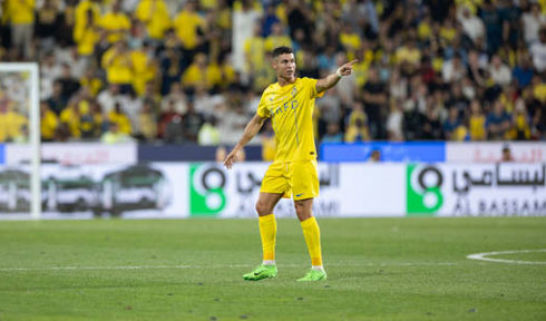 Cristiano Ronaldo on the pitch for Al Nassr