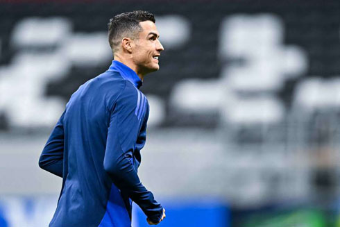 Cristiano Ronaldo training ahead of game