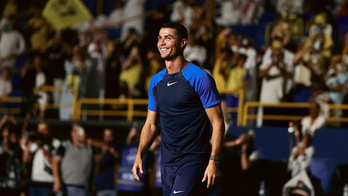 Cristiano Ronaldo in a training session for Al Nassr