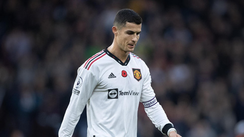 Cristiano Ronaldo walking away off at Manchester United