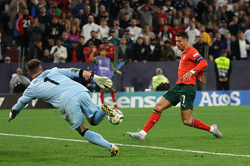 Cristiano Ronaldo goal vs Germany in the UEFA Nations League in 2025