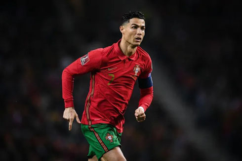 Cristiano Ronaldo in action for the Portuguese National Team