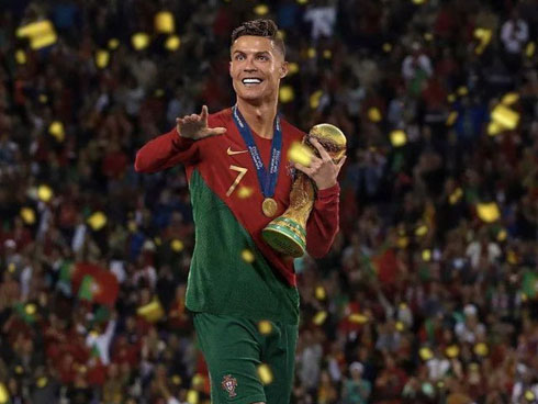 Cristiano Ronaldo winning World Cup dream