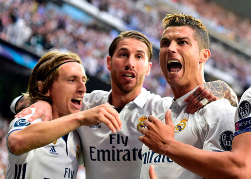 Cristiano Ronaldo Modric and Sergio Ramos