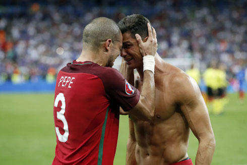 Pepe and Cristiano Ronaldo in the Portuguese National Team