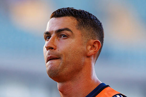 Cristiano Ronaldo warming up in a pre-season game for Al Nassr