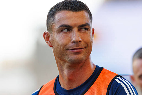 Cristiano Ronaldo in his pre-match warmup