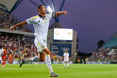 Cristiano Ronaldo ready to jump after scoring
