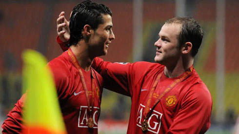 Rooney and Ronaldo best friends at United