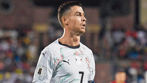 Cristiano Ronaldo in Portugal white shirt