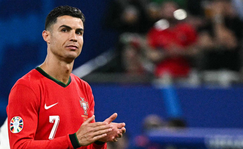 Cristiano Ronaldo cheering in Portugal