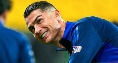 Cristiano Ronaldo in training in 2025