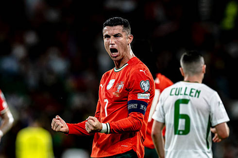 Cristiano Ronaldo celebrates win against Ireland