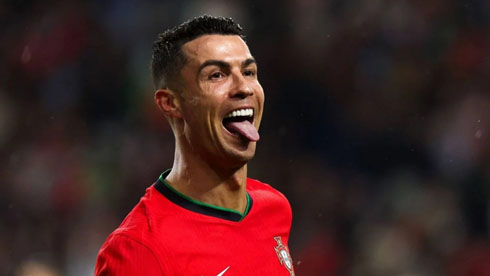 Cristiano Ronaldo tongue out